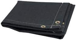Steiner - 6' High x 4' Wide Acrylic Coated Fiberglass Welding Blanket - Black, Grommet - Exact Industrial Supply