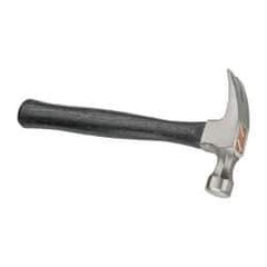 Stanley - 1 Lb Head, Straight Rip Claw Nail Hammer - 13-1/4" OAL, Carbon Steel Head, Smooth Face, Wood Handle - Exact Industrial Supply