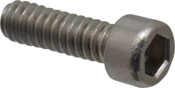 Value Collection - #1-64 UNC Hex Socket Drive, Socket Cap Screw - Grade 18-8 & Austenitic A2 Stainless Steel, Fully Threaded, 1/4" Length Under Head - Exact Industrial Supply