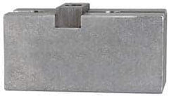 Abbott Workholding Products - 10" & Up Chuck Capacity, Tongue & Groove Attachment, Square Soft Lathe Chuck Jaw - 3 Jaws, Steel, 2-1/8" Btw Mount Hole Ctrs, 4-1/2" Long x 1-1/2" Wide x 2" High, 1/2" Groove, 5/8" Fastener - Exact Industrial Supply