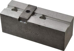 Abbott Workholding Products - 12" & Up Chuck Capacity, Tongue & Groove Attachment, Square Soft Lathe Chuck Jaw - 3 Jaws, Aluminum, 2-1/2" Btw Mount Hole Ctrs, 5-1/2" Long x 2" Wide x 2" High, 1/2" Groove, 1/2" Fastener - Exact Industrial Supply