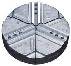 Abbott Workholding Products - 25" & Up Chuck Capacity, 3/32" x 90° Serrated Attachment, Round Soft Lathe Chuck Jaw - 3 Jaws, Cast Aluminum, 1-1/2" Btw Mount Hole Ctrs, 24" Wide x 4" High, 1.004" Groove, 0.7874" & 20mm Fastener - Exact Industrial Supply
