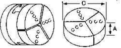 Abbott Workholding Products - 4" & Up Chuck Capacity, Northfield Attachment, Round Soft Lathe Chuck Jaw - 3 Jaws, Aluminum, 3.92" Wide x 2" High - Exact Industrial Supply
