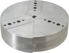 Abbott Workholding Products - 8" & Up Chuck Capacity, Northfield Attachment, Round Soft Lathe Chuck Jaw - 3 Jaws, Aluminum, 7.92" Wide x 2" High - Exact Industrial Supply