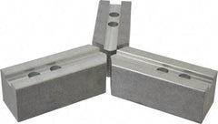Abbott Workholding Products - 12" & Up Chuck Capacity, 1.5mm x 60° Serrated Attachment, Square Soft Lathe Chuck Jaw - 3 Jaws, Aluminum, 1.1811" Btw Mount Hole Ctrs, 5-1/2" Long x 2" Wide x 2" High, 0.7087" Groove, 0.5512" & 14mm Fastener - Exact Industrial Supply