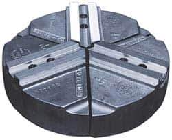 Abbott Workholding Products - 12" & Up Chuck Capacity, 1.5mm x 60° Serrated Attachment, Round Soft Lathe Chuck Jaw - 3 Jaws, Cast Iron, 1.1811" Btw Mount Hole Ctrs, 12" Wide x 2" High, 0.7087" Groove, 0.5512" & 14mm Fastener - Exact Industrial Supply