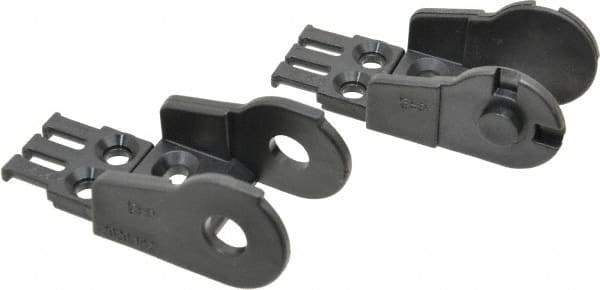 Igus - 1.61 Inch Outside Width x 1.38 Inch Outside Height, Cable and Hose Carrier Plastic Open Mounting Bracket Set - 2.17 Inch Bend Radius, 0.98 Inch Inside Width x 0.98 Inch Inside Height - Exact Industrial Supply