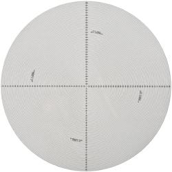 Made in USA - 14 Inch Diameter, Radius and Angle, Mylar Optical Comparator Chart and Reticle - For Use with 10x, 20x, 50x and 100x Magnification - Exact Industrial Supply