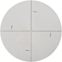 Made in USA - 14 Inch Diameter, Radius and Angle, Mylar Optical Comparator Chart and Reticle - For Use with 10x, 20x, 50x and 100x Magnification - Exact Industrial Supply