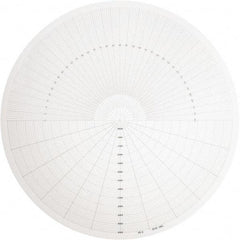 Made in USA - 14 Inch Diameter, Radius and Angle, Mylar Optical Comparator Chart and Reticle - For Use with 10x Magnification - Exact Industrial Supply