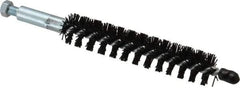 Schaefer Brush - 4" Brush Length, 3/4" Diam, Nylon Single Stem, Single Spiral Condenser Tube Brush - 6-1/4" Long, Nylon, 1/4-28 Male Connection - Exact Industrial Supply