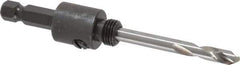 Starrett - 9/16 to 1-3/16" Tool Diam Compatibility, Straight Shank, Stainless Steel Integral Pilot Drill, Hole Cutting Tool Arbor - 3/8" Min Chuck, Hex Shank Cross Section, Threaded Shank Attachment, For SH, DH, CT & D Hole Saws - Exact Industrial Supply