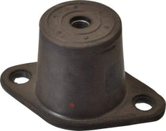 Tech Products - 1/2-13 Bolt Thread, 5-1/2" Long x 3-3/8" Wide x 2-7/8" High Double Deflection Stud Mount Leveling Pad & Mount - 525 Max Lb Capacity, 2-1/2" Base Diam - Exact Industrial Supply