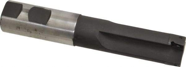 Cutting Tool Technologies - 1" Cut Diam, 0.38" Max Depth of Cut, 1" Shank Diam, 5.51" OAL, Indexable Square Shoulder End Mill - APKT 1003... Inserts, Weldon Shank, 90° Lead Angle - Exact Industrial Supply