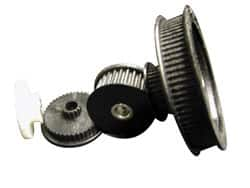 Made in USA - Timing Belt Pulleys; Number of Teeth: 10 ; Inside Diameter (Inch): 3/16 ; Outside Diameter (Decimal Inch): 0.6170 ; Fractional Belt Width: 3/8 ; Pitch Diameter: 0.6370 (Decimal Inch); Face Width: 0.5000 (Decimal Inch) - Exact Industrial Supply