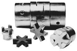 Boston Gear - 1/2" Max Bore Diam, FC20 Coupling Size, Flexible Half Coupling - 2" OD, 3.69" OAL, Steel - Exact Industrial Supply