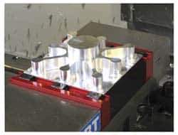 Mitee-Bite - 1" Wide x 1/2" High x 1/2" Thick, Single Variable Jaw Vise Jaw - Hard, Steel, Fixed Jaw, Compatible with Dyna-Force Clamps, Pitbull Clamps Vises - Exact Industrial Supply