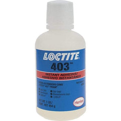 Loctite - 1 Lb Bottle Clear Instant Adhesive - Series 403, 24 hr Full Cure Time - Exact Industrial Supply