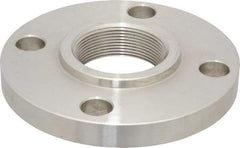 Value Collection - 2" Pipe, 6" OD, Stainless Steel, Threaded Pipe Flange - 4-3/4" Across Bolt Hole Centers, 3/4" Bolt Hole, 150 psi, Grades 304 & 304L - Exact Industrial Supply