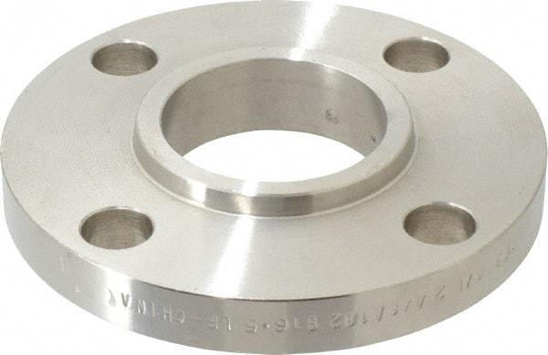 Value Collection - 2" Pipe, 6" OD, Stainless Steel, Slip On Pipe Flange - 4-3/4" Across Bolt Hole Centers, 3/4" Bolt Hole, 150 psi, Grades 304 & 304L - Exact Industrial Supply