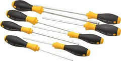 Wiha - 8 Piece Screw Holding Ball End Hex Screwdriver Set - Bit Sizes: Hex Inch 1/8, 9/64, 5/32, 3/16, 7/32, 1/4, 5/16 & 3/8 - Exact Industrial Supply