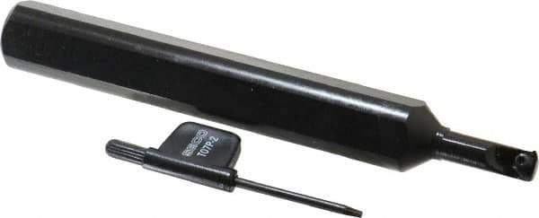 Seco - Internal Thread, Right Hand Cut, 0.707" Shank Width x 0.691" Shank Height Indexable Threading Toolholder - 5-1/2" OAL, 09NR Insert Compatibility, SN Toolholder, Series Snap Tap - Exact Industrial Supply