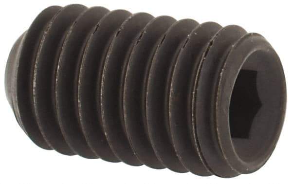 Value Collection - #12-28 UNF, 3/8" OAL, Cup Point Set Screw - Grade ASTM F912 Alloy Steel, 7/64" Key - Exact Industrial Supply