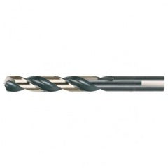 3/16 RHS / RHC HSS 135 Degree Split Point Heavy Duty Mechanics Length Drill - Black & Gold - Exact Industrial Supply
