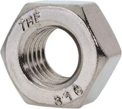 Value Collection - 7/16-14 UNC Stainless Steel Right Hand Heavy Hex Nut - 3/4" Across Flats, 27/64" High, Uncoated - Exact Industrial Supply