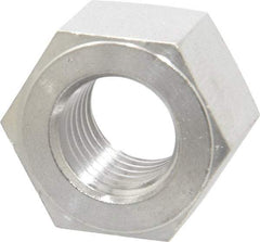 Value Collection - 1-8 UNC Stainless Steel Right Hand Heavy Hex Nut - 1-5/8" Across Flats, 63/64" High, Uncoated - Exact Industrial Supply
