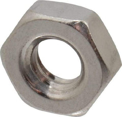 Value Collection - 1/4-20 UNC Stainless Steel Right Hand Hex Jam Nut - 7/16" Across Flats, 5/32" High, Uncoated - Exact Industrial Supply