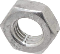 Value Collection - 5/16-24 UNF Stainless Steel Right Hand Hex Jam Nut - 1/2" Across Flats, 3/16" High, Uncoated - Exact Industrial Supply