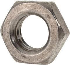 Value Collection - 7/16-14 UNC Stainless Steel Right Hand Hex Jam Nut - 11/16" Across Flats, 1/4" High, Uncoated - Exact Industrial Supply