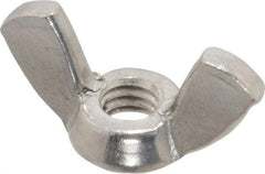 Value Collection - 1/4-20 UNC, Stainless Steel Standard Wing Nut - Grade 316, 1.1" Wing Span, 0.57" Wing Span - Exact Industrial Supply