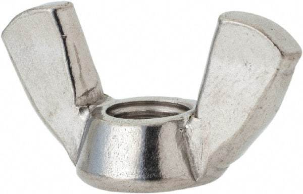 Value Collection - 5/16-18 UNC, Stainless Steel Standard Wing Nut - Grade 316, 1-1/4" Wing Span, 0.66" Wing Span - Exact Industrial Supply