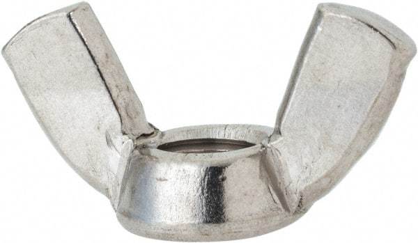Value Collection - 3/8-16 UNC, Stainless Steel Standard Wing Nut - Grade 316, 1.44" Wing Span, 0.79" Wing Span - Exact Industrial Supply