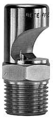 Bete Fog Nozzle - 3/8" Pipe, 145° Spray Angle, Grade 303 Stainless Steel, Extra Wide Fan Nozzle - Male Connection, 9.49 Gal per min at 100 psi, 3/16" Orifice Diam - Exact Industrial Supply