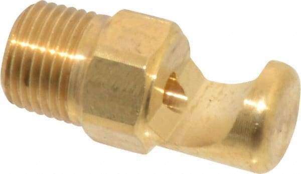 Bete Fog Nozzle - 1/8" Pipe, 145° Spray Angle, Brass, Extra Wide Fan Nozzle - Male Connection, 4.74 Gal per min at 100 psi, 0.129" Orifice Diam - Exact Industrial Supply