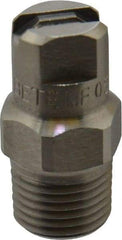 Bete Fog Nozzle - 1/8" Pipe, 90° Spray Angle, Grade 303 Stainless Steel, Standard Fan Nozzle - Male Connection, 0.79 Gal per min at 100 psi, 0.057" Orifice Diam - Exact Industrial Supply