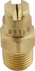 Bete Fog Nozzle - 1/8" Pipe, 120° Spray Angle, Brass, Standard Fan Nozzle - Male Connection, 0.79 Gal per min at 100 psi, 0.057" Orifice Diam - Exact Industrial Supply
