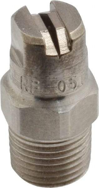 Bete Fog Nozzle - 1/8" Pipe, 120° Spray Angle, Grade 303 Stainless Steel, Standard Fan Nozzle - Male Connection, 0.79 Gal per min at 100 psi, 0.057" Orifice Diam - Exact Industrial Supply