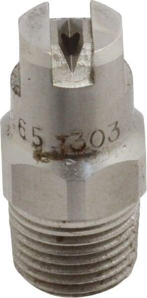 Bete Fog Nozzle - 1/8" Pipe, 65° Spray Angle, Grade 303 Stainless Steel, Standard Fan Nozzle - Male Connection, 1.26 Gal per min at 100 psi, 0.072" Orifice Diam - Exact Industrial Supply