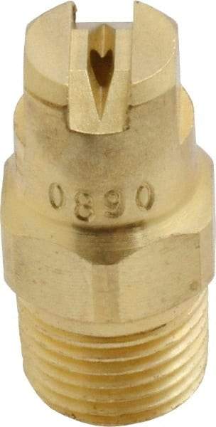 Bete Fog Nozzle - 1/8" Pipe, 90° Spray Angle, Brass, Standard Fan Nozzle - Male Connection, 1.26 Gal per min at 100 psi, 0.072" Orifice Diam - Exact Industrial Supply