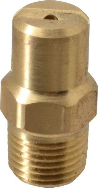 Bete Fog Nozzle - 1/8" Pipe, 30° Spray Angle, Brass, Standard Fan Nozzle - Male Connection, 1.58 Gal per min at 100 psi, 0.08" Orifice Diam - Exact Industrial Supply