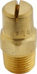 Bete Fog Nozzle - 1/8" Pipe, 120° Spray Angle, Brass, Standard Fan Nozzle - Male Connection, 1.58 Gal per min at 100 psi, 0.08" Orifice Diam - Exact Industrial Supply