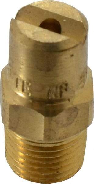 Bete Fog Nozzle - 1/8" Pipe, 30° Spray Angle, Brass, Standard Fan Nozzle - Male Connection, 3.16 Gal per min at 100 psi, 0.109" Orifice Diam - Exact Industrial Supply