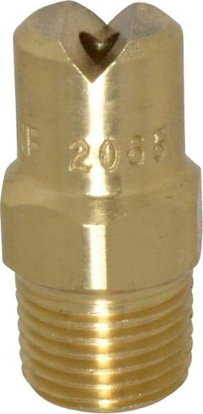 Bete Fog Nozzle - 1/8" Pipe, 65° Spray Angle, Brass, Standard Fan Nozzle - Male Connection, 3.16 Gal per min at 100 psi, 0.109" Orifice Diam - Exact Industrial Supply