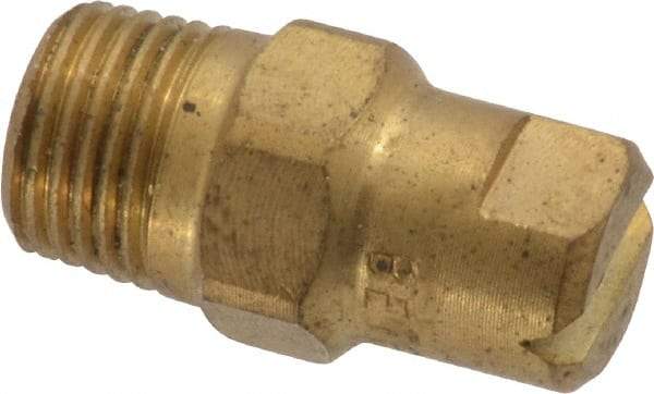 Bete Fog Nozzle - 1/8" Pipe, 90° Spray Angle, Brass, Standard Fan Nozzle - Male Connection, 3.16 Gal per min at 100 psi, 0.109" Orifice Diam - Exact Industrial Supply