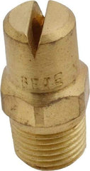 Bete Fog Nozzle - 1/8" Pipe, 120° Spray Angle, Brass, Standard Fan Nozzle - Male Connection, 3.16 Gal per min at 100 psi, 0.109" Orifice Diam - Exact Industrial Supply