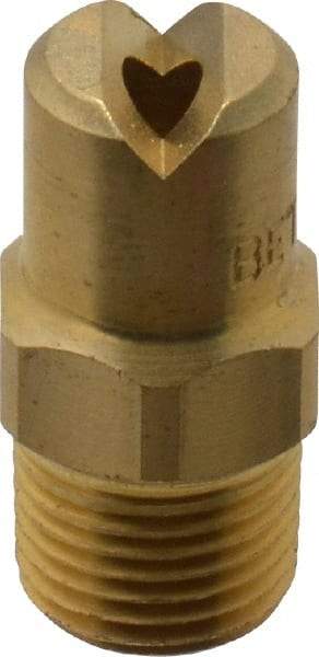 Bete Fog Nozzle - 1/8" Pipe, 65° Spray Angle, Brass, Standard Fan Nozzle - Male Connection, 4.74 Gal per min at 100 psi, 0.141" Orifice Diam - Exact Industrial Supply